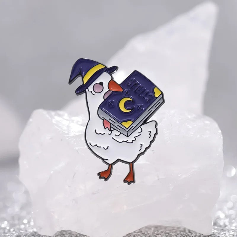 Pin's Ente Blanc Sorcier