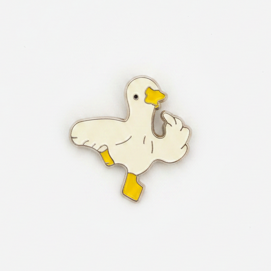 Happy White Duck Pin