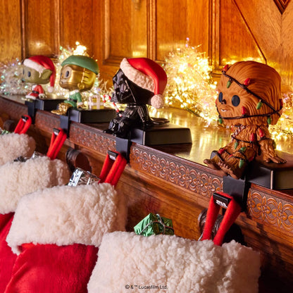 Pop! Chewbacca Stocking Hanger with Christmas Tinsel 