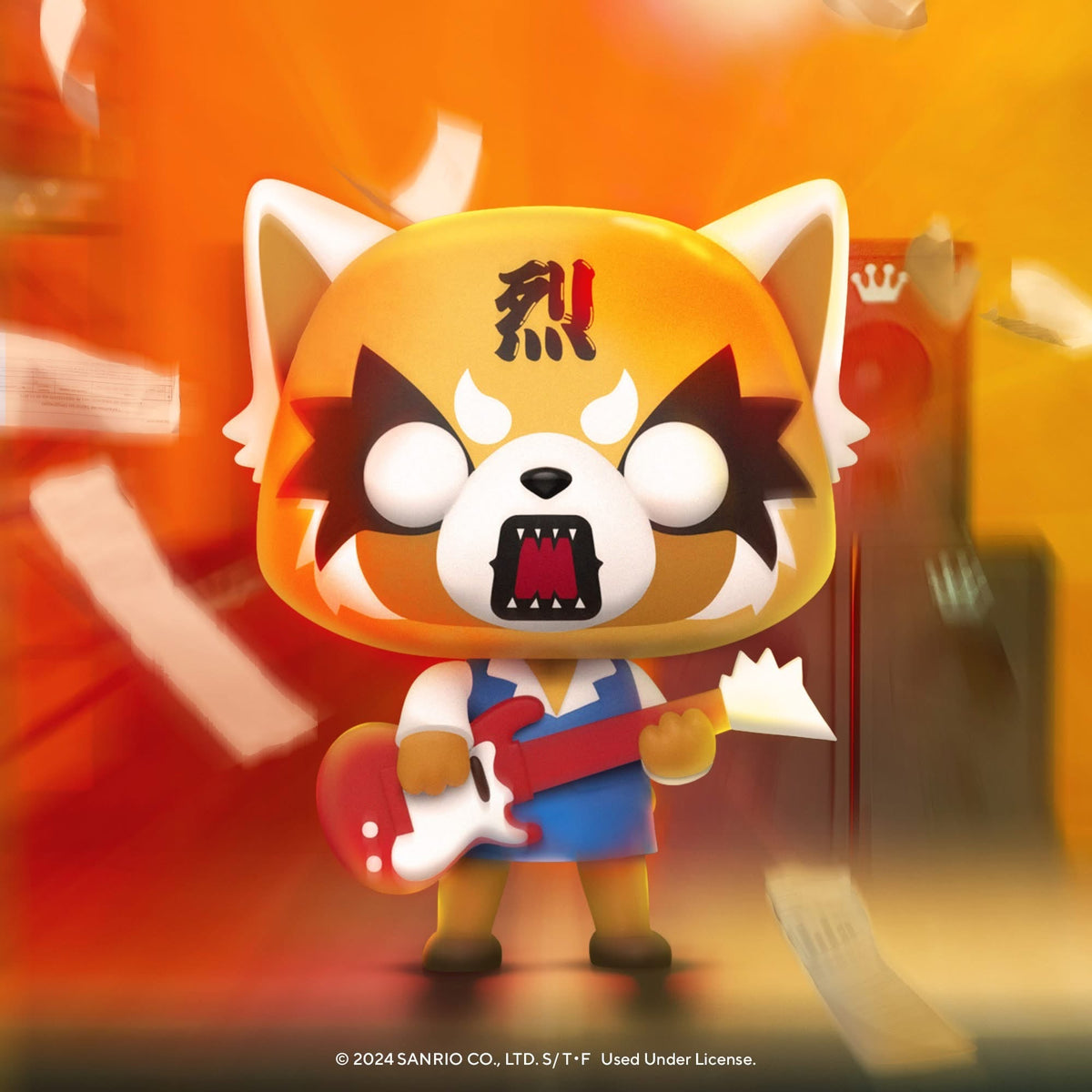 Pop! Aggretsuko met gitaar