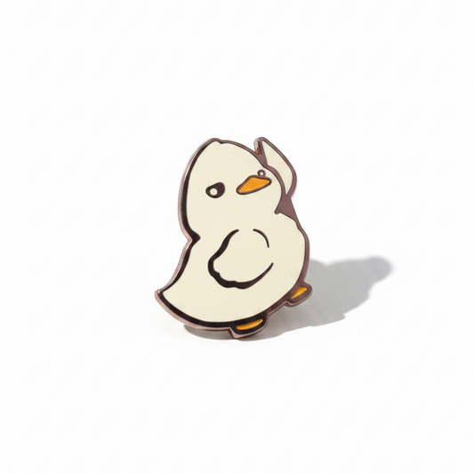 White Duck with Knife Pin