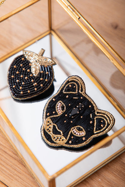 Black Leopard - Brooch