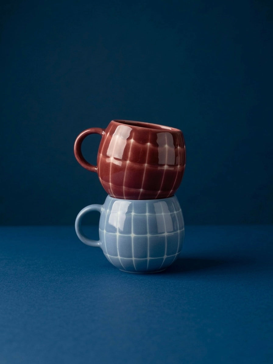 Tasse Pool en grès – 250 ml – Bleu ciel