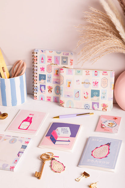 Duo Books Dragon Fruit - Pocket Notebook A6 DUO