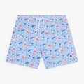 Jaws Swim Shorts - White Blue