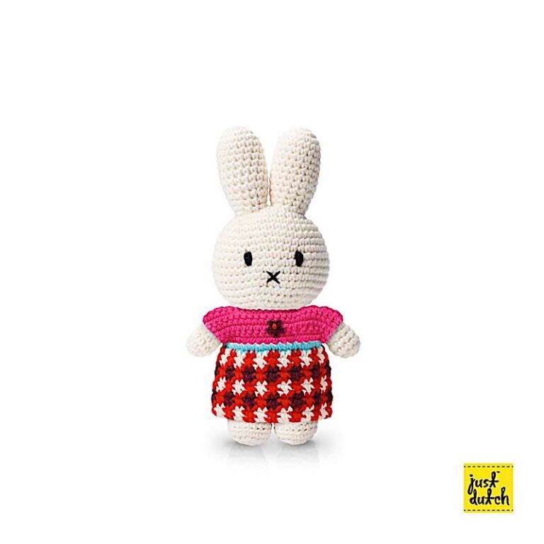 Peluche Miffy - Robe Carreaux