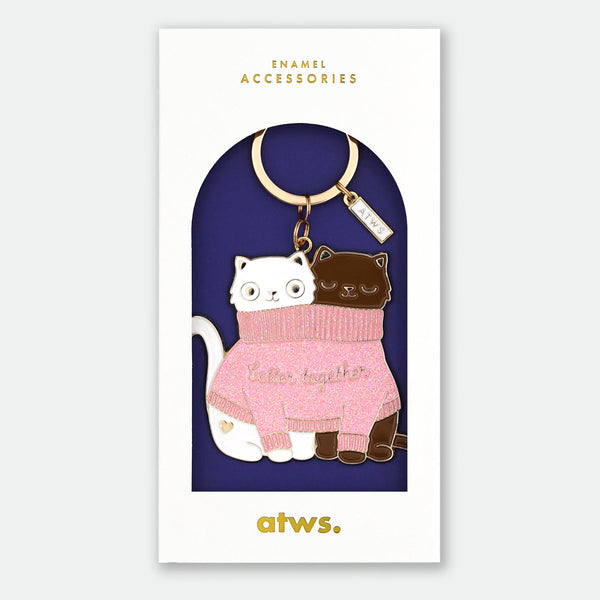 2 Cats in a Sweater - Keychain