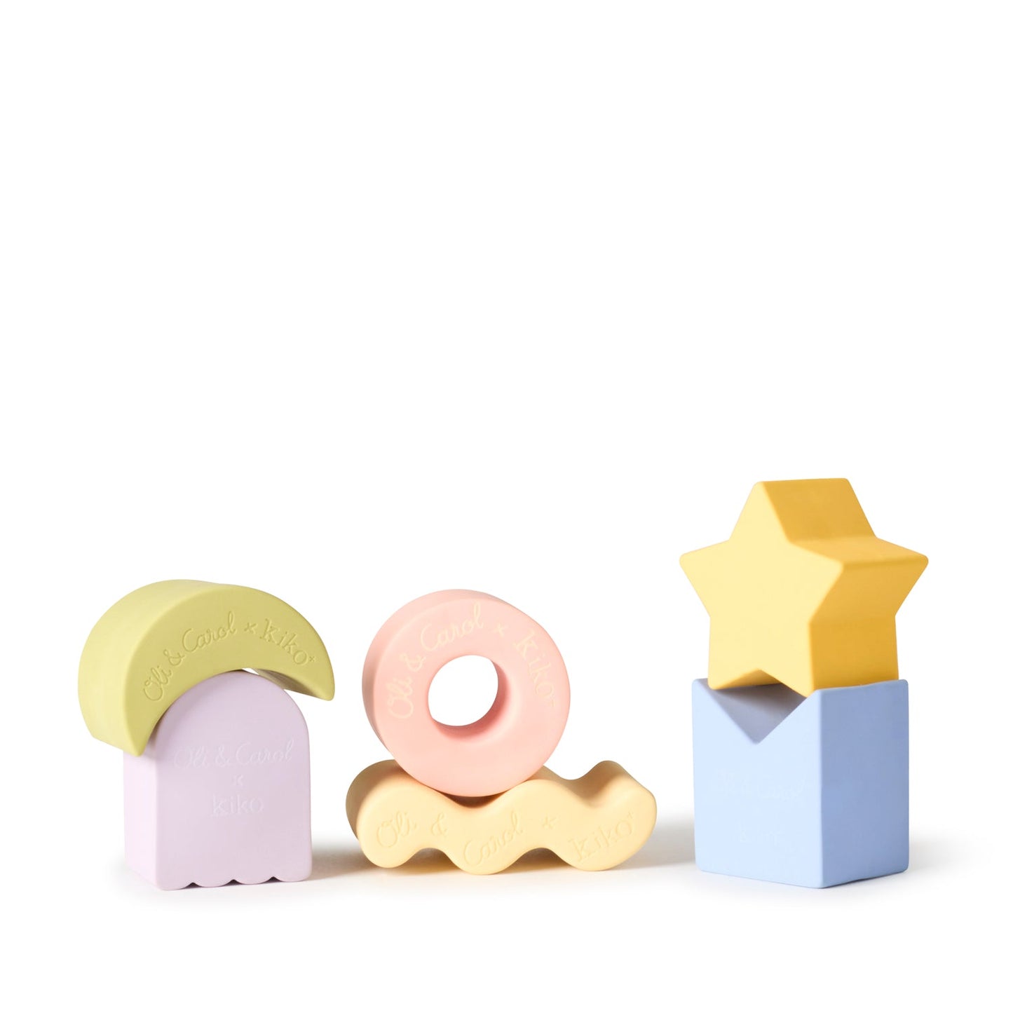 6 Geometric Figures Baby Stacking Toy Blocks