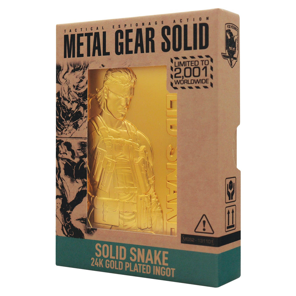 Metal Gear Solid Ingot Collector - 2 24k Gold Plated Snake