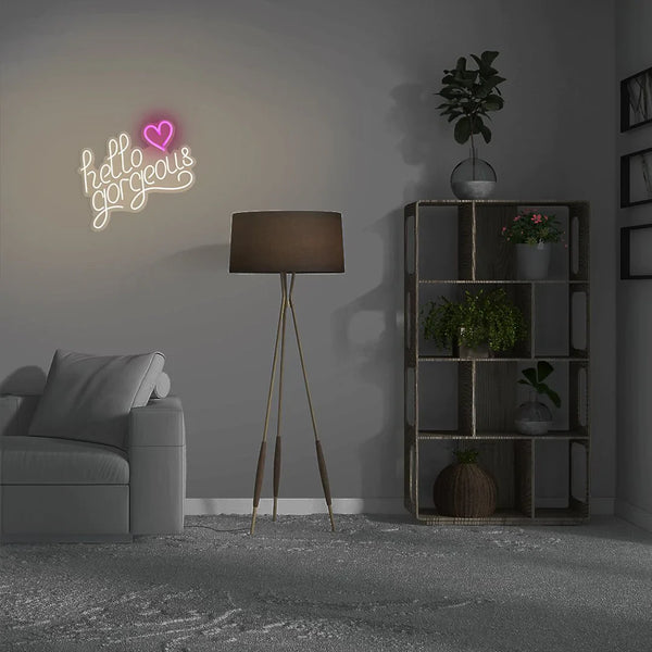 Hallo, prachtig neonwandbord