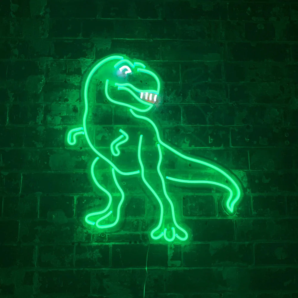 Dinosaurus T-Rex Neon Wandlamp