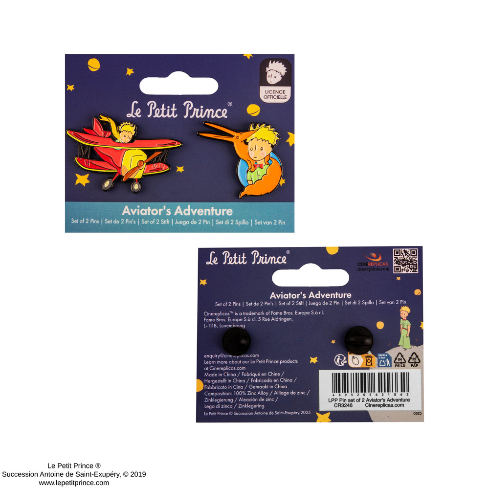 Set de 2 Pin's Aventure d'un Aviateur