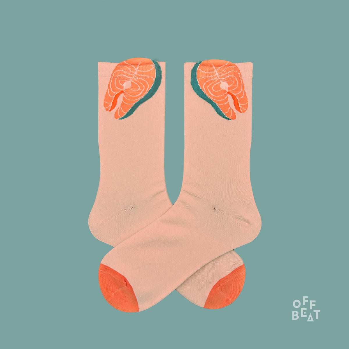 Chaussettes Pop-out Saumon – vue 3