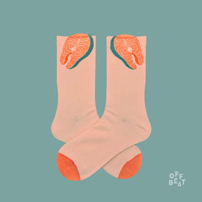 Chaussettes Pop-out Saumon – vue 3