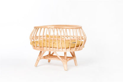 Rattan doll bed