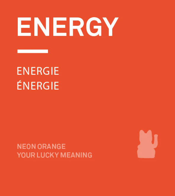 Neon Orange Lucky Cat