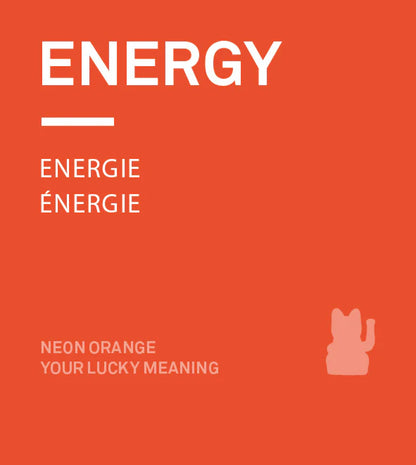 Neon Orange Lucky Cat