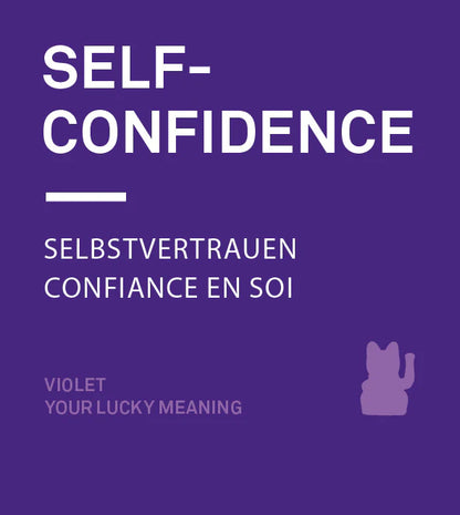 Porte-clés Chat Chanceux Violet