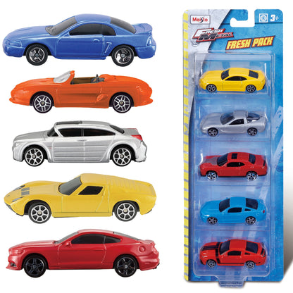 Pack de 5 véhicules en métal frais