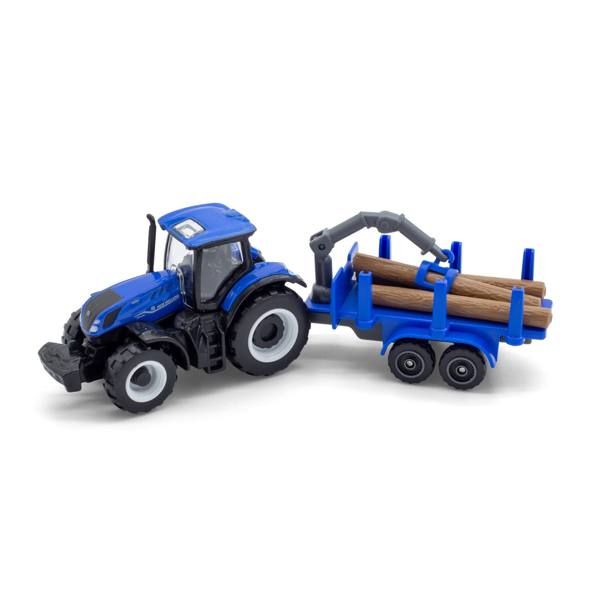 MINI MACHINES DE TRAVAIL - TRACTEUR NEW HOLLAND 3" AVEC REMORQUE