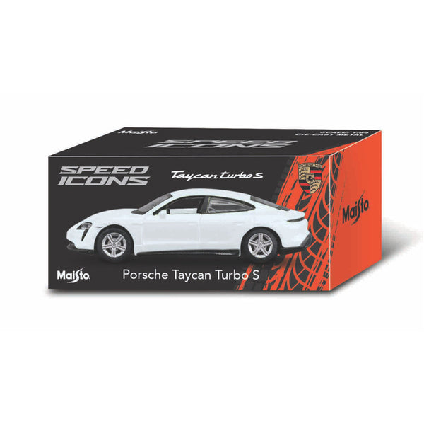 1:64 SPEED ICON PORSCHE TAYCAN TURBO S WHITE