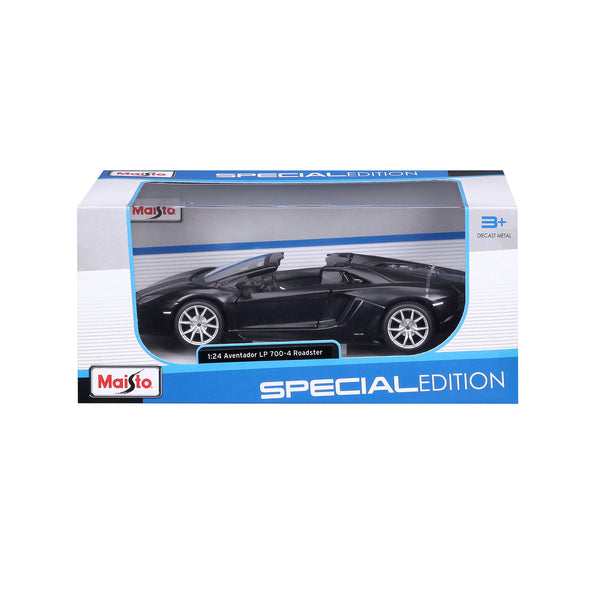 LAMBORGHINI AVENTADOR ROADSTER NOIR MAT 1:24