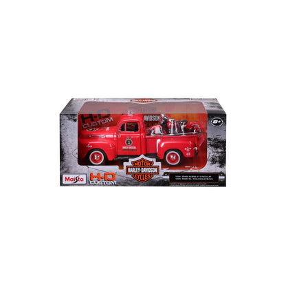 1:24 HARLEY DAVIDSON 1948 FORD F-1 PICKUP WITH 1936 EL KNUCKLEHEAD