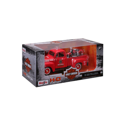 1:24 HARLEY DAVIDSON 1948 FORD F-1 PICKUP WITH 1936 EL KNUCKLEHEAD
