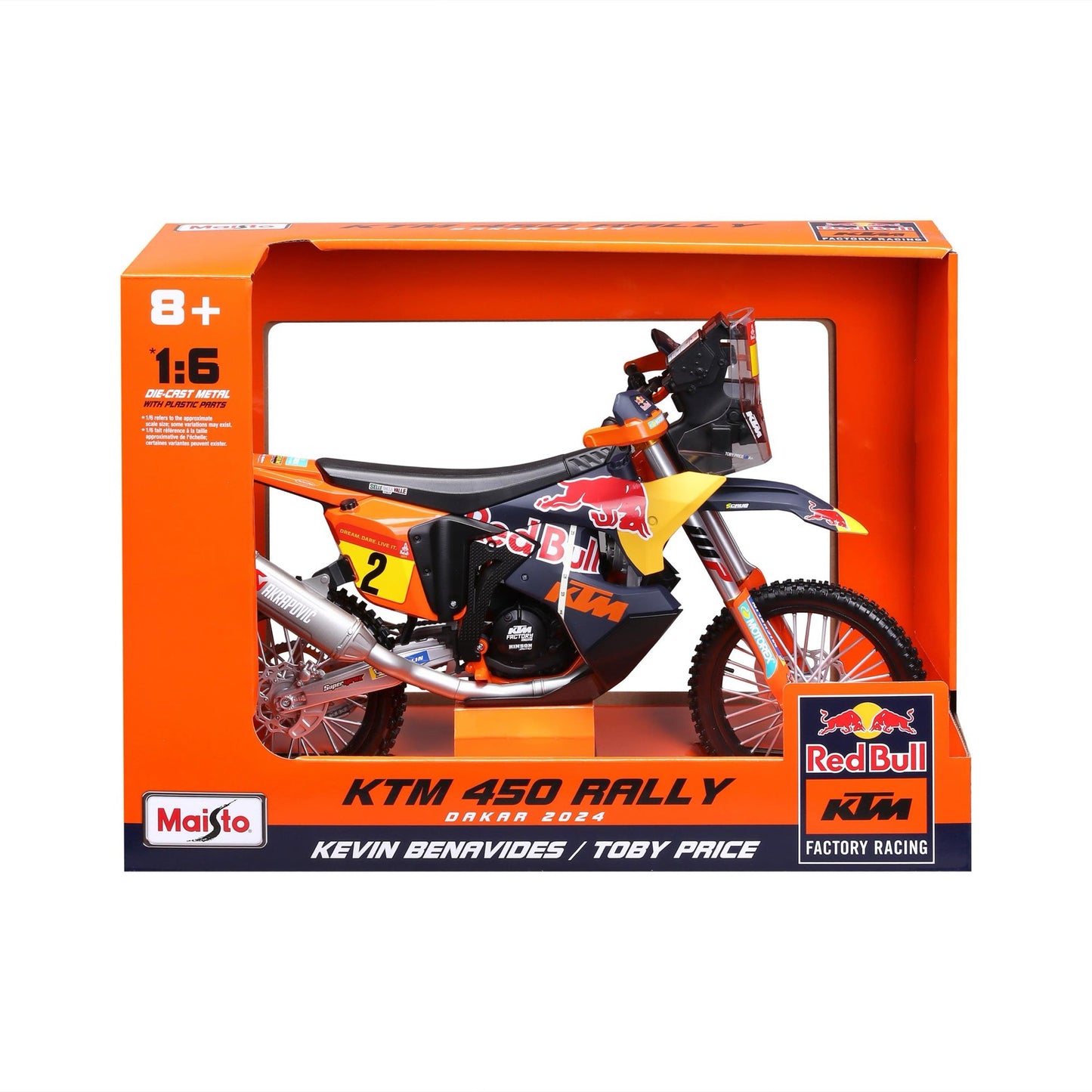 1:6 MOTO RED BULL KTM 450 RALLY DAKAR 2024 (PRICE #8)