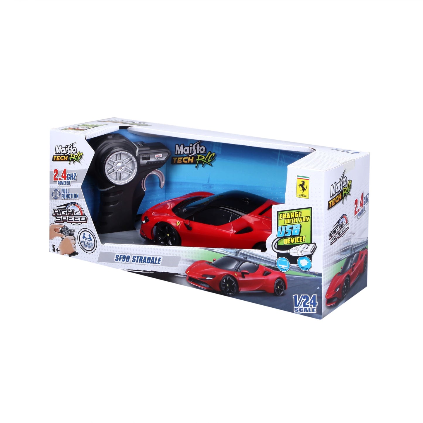 Ferrari SF90 STRADALE 2,4 GHz, échelle 1:24