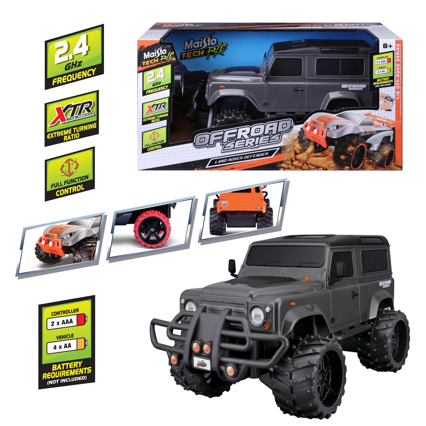 1:16 LAND ROVER DEFENDER TOUT-TERRAIN 2,4 GHz