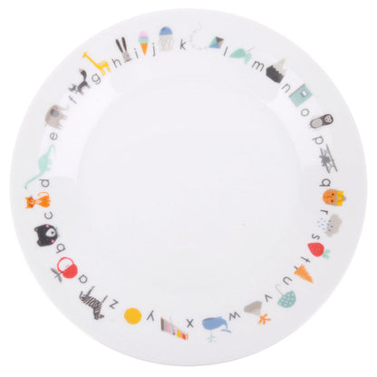 Assiette en Porcelaine Alphabet avec Ventouse