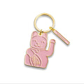 Lucky Cat Pink Keychain