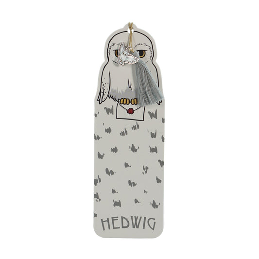 Marque-page avec breloque et pompon Harry Potter - Hedwige