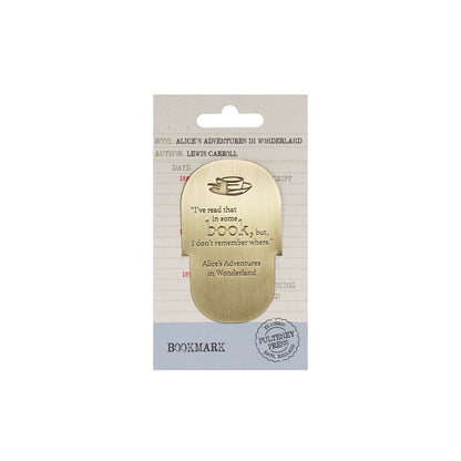 Pulteney Press Alice Metal Bookmark