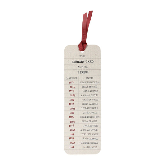 Marque-page papier Pulteney Press - Library Card