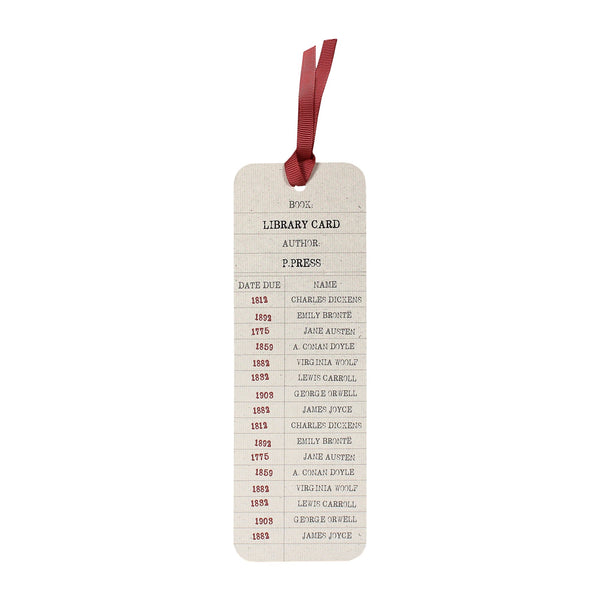 Pulteney Press Library Card Paper Bookmark