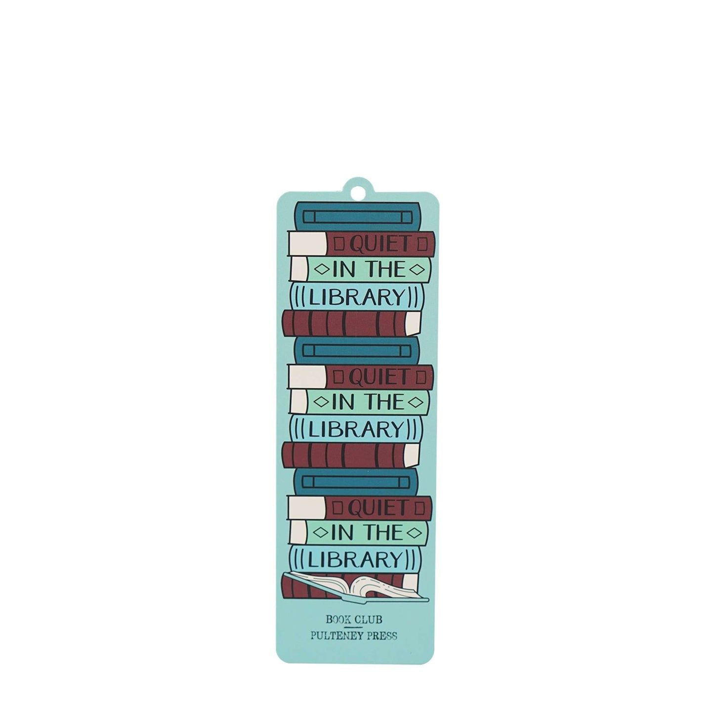 Quiet In The Library Bookmark with Charm and Tassel