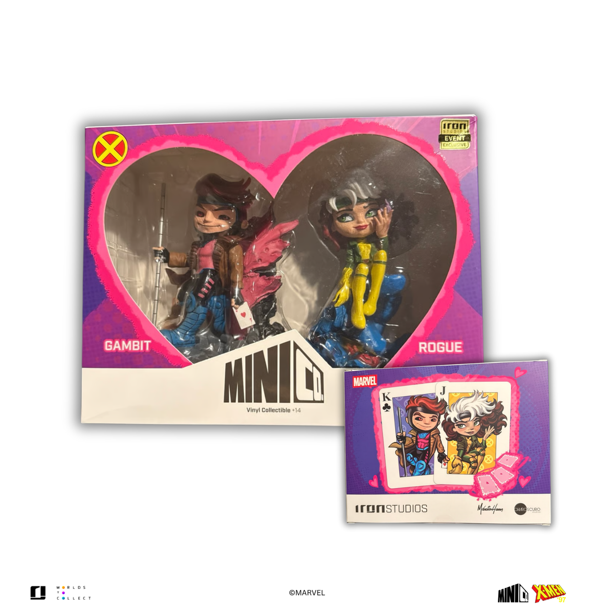 Figurine Gambit & Rogue Valentine's Set - X-Men - Mini Co. - Marvel Comics