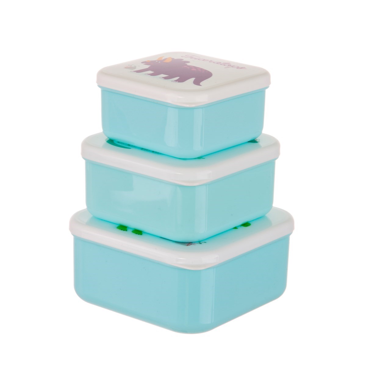 Brullende dinosaurus-lunchboxen - Set van 3