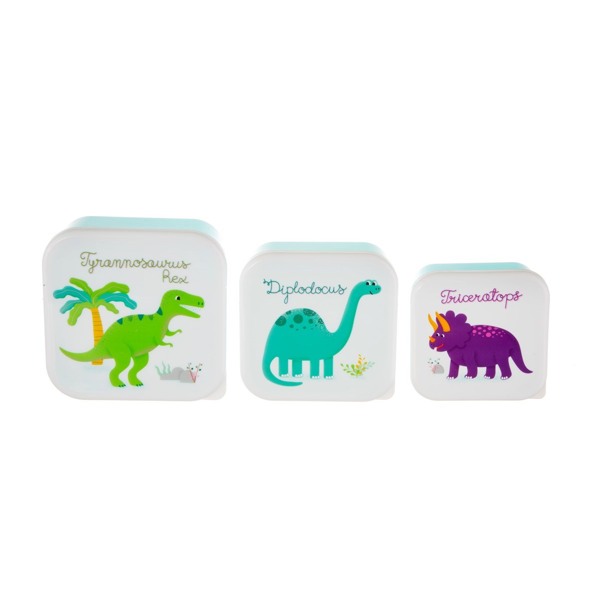 Brullende dinosaurus-lunchboxen - Set van 3