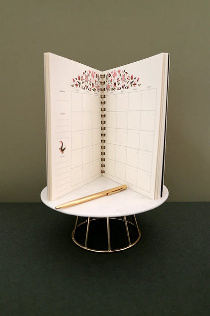 Pink Croco - Monthly Planner Spiral Bound