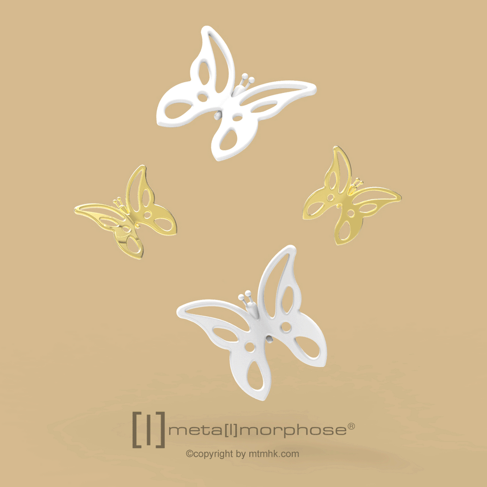 Keyring Gold Butterfly
