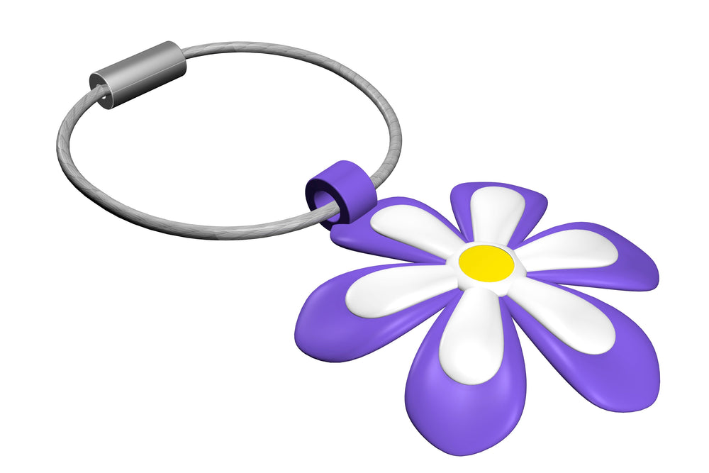 Purple Flower Keychain
