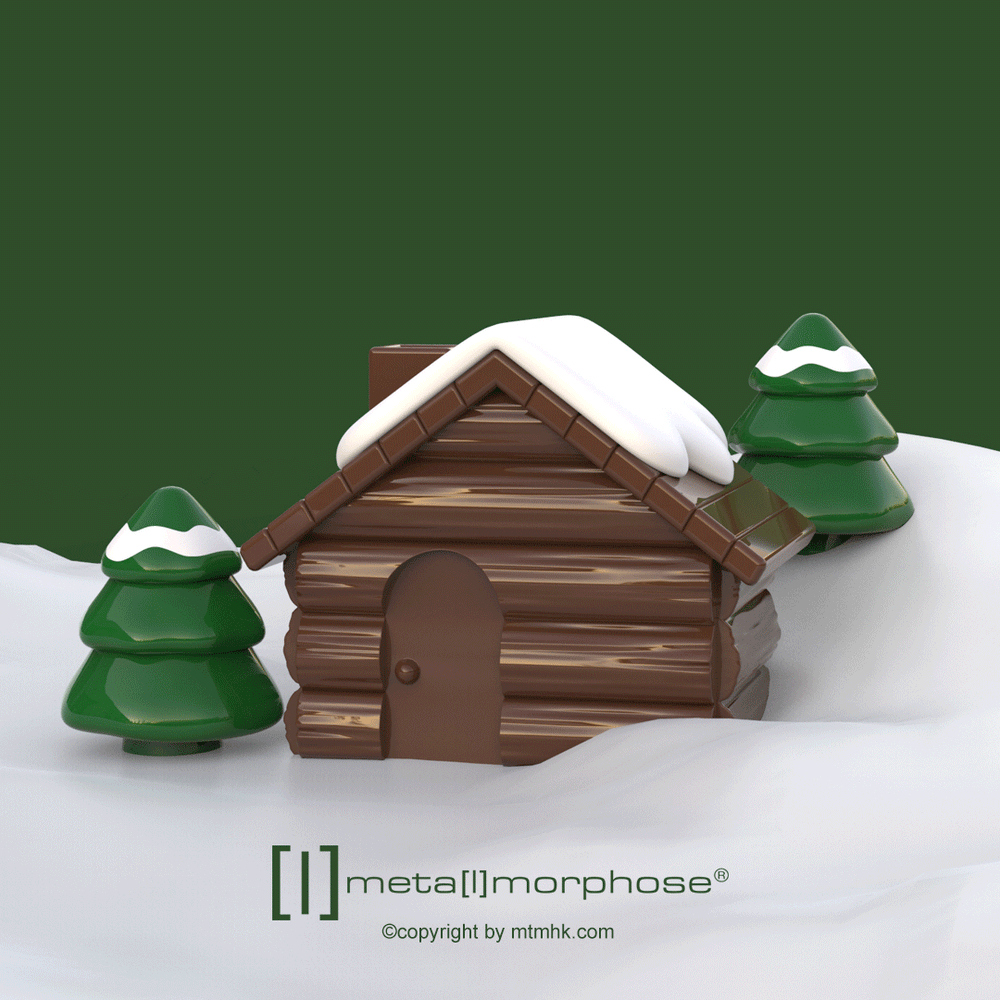 Porte Clés Chalet en Bois