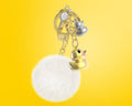 Golden Duck Family Bag Charm with Pom Pom