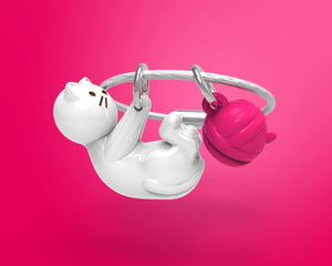 Keyring Chat White