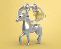 Sleutelhanger Paard de Course Zilver