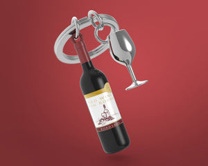 Keyring Wine Bottle
