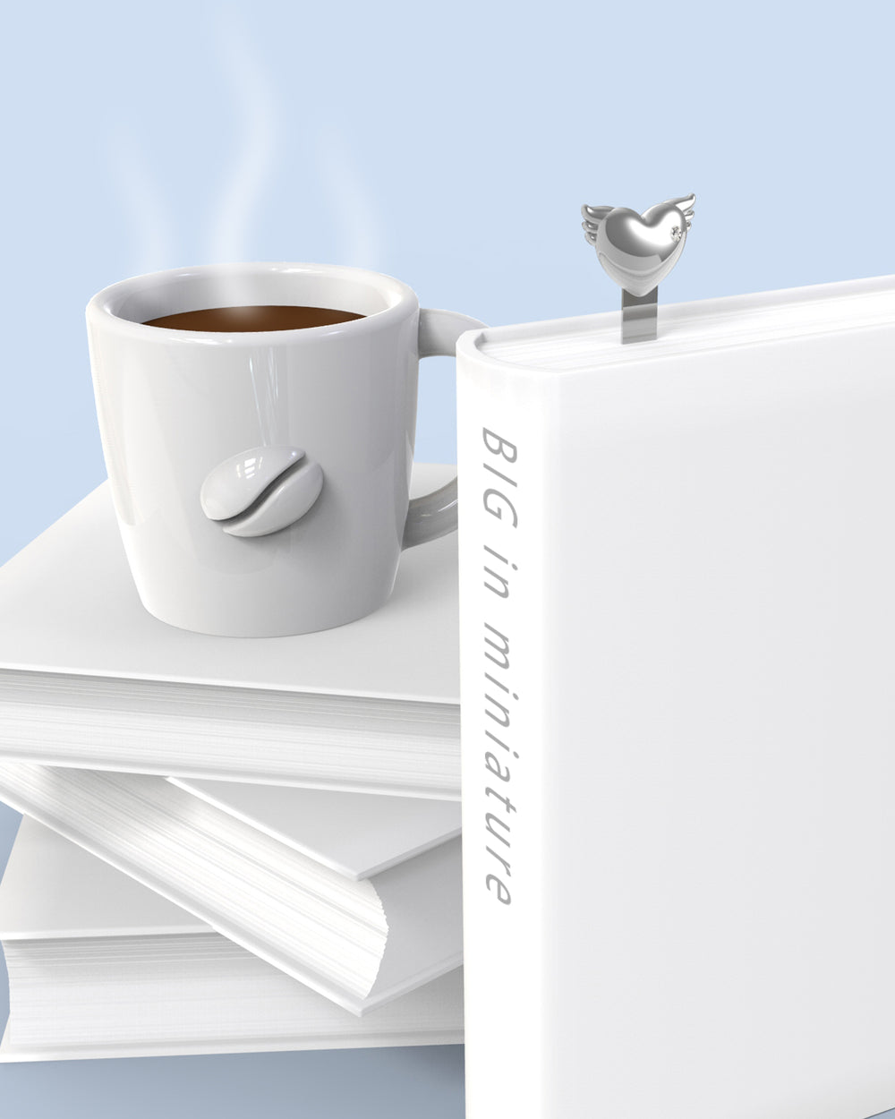 Silver Winged Heart Bookmark